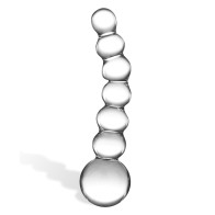 5 Inch Curved Beaded Glass Dildo