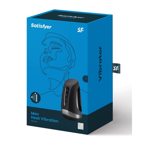 Satisfyer Men Calor y Vibración Negro para Placer Extremo