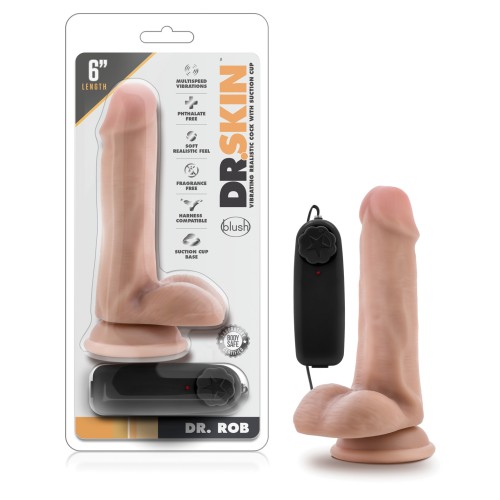 Dr. Skin 6" Vibrating Cock with Suction Cup