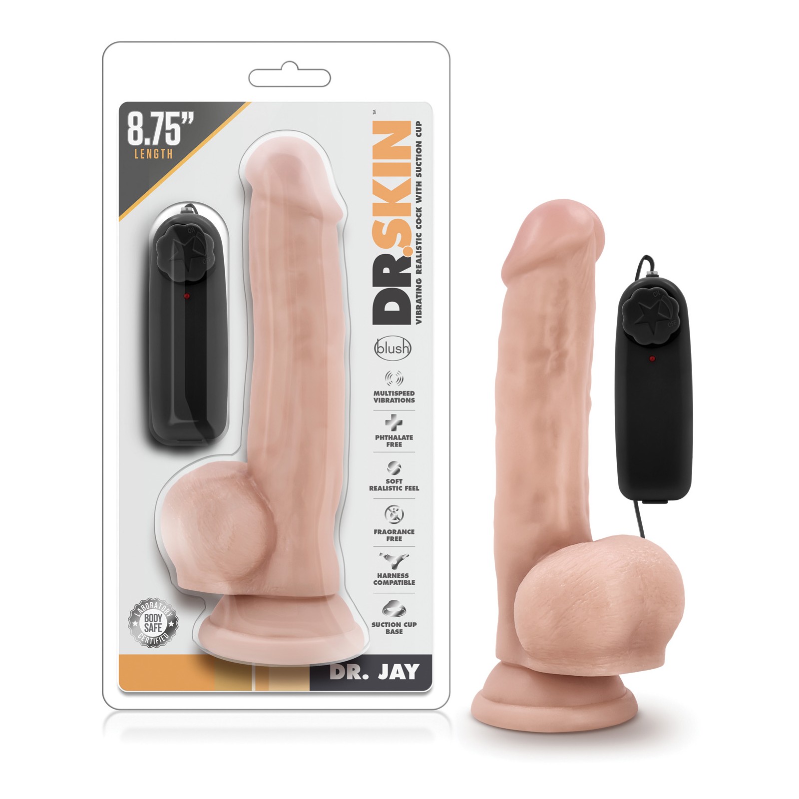 Blush Dr. Jay 8.75" Vibrating Realistic Cock