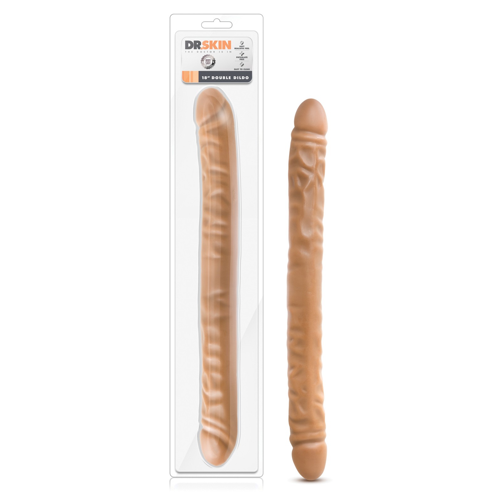 Blush Dr. Skin 18" Double Dildo - Realistic Pleasure