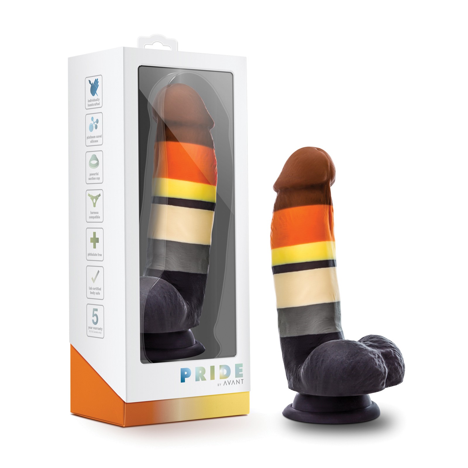 Blush Avant P9 Bear Pride Dildo - Multi Color - Adult Toy