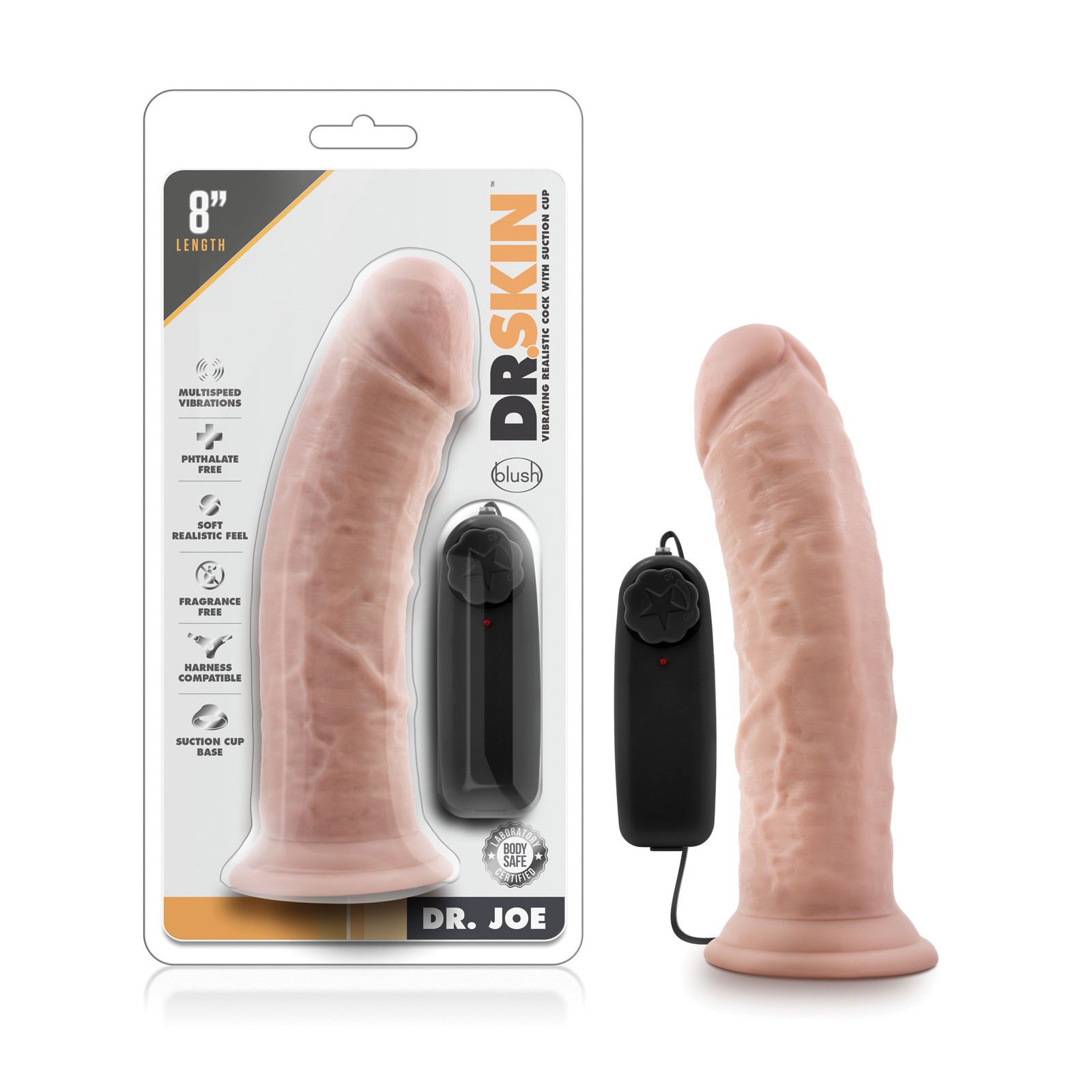 Blush Dr. Skin Dr. Joe 8" Cock with Suction Cup