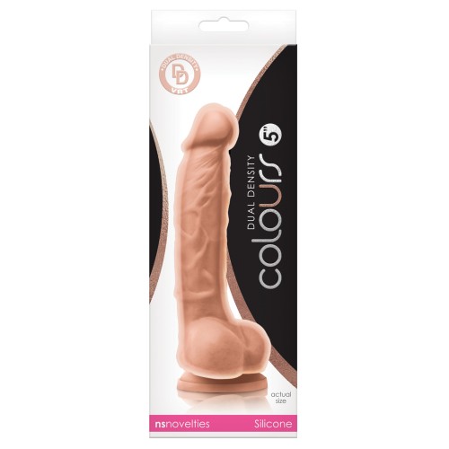 Colours Dual Density 5 Inch Dildo - White