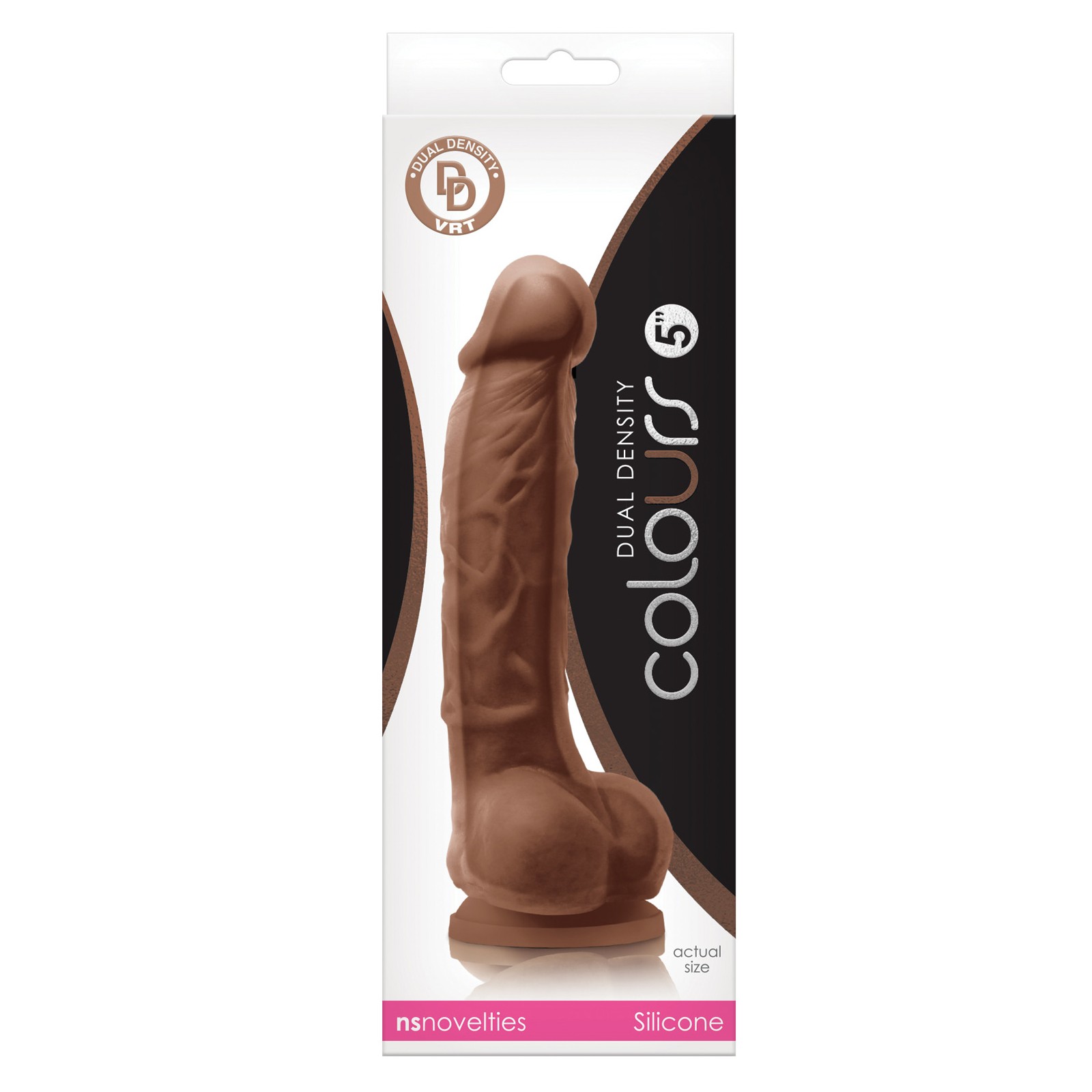 Colours Dual Density 5 Inch Dildo Brown