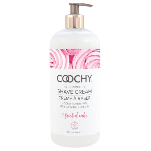 COOCHY 32 oz Frosted Cake Shave Cream for Irritation-Free Shaving