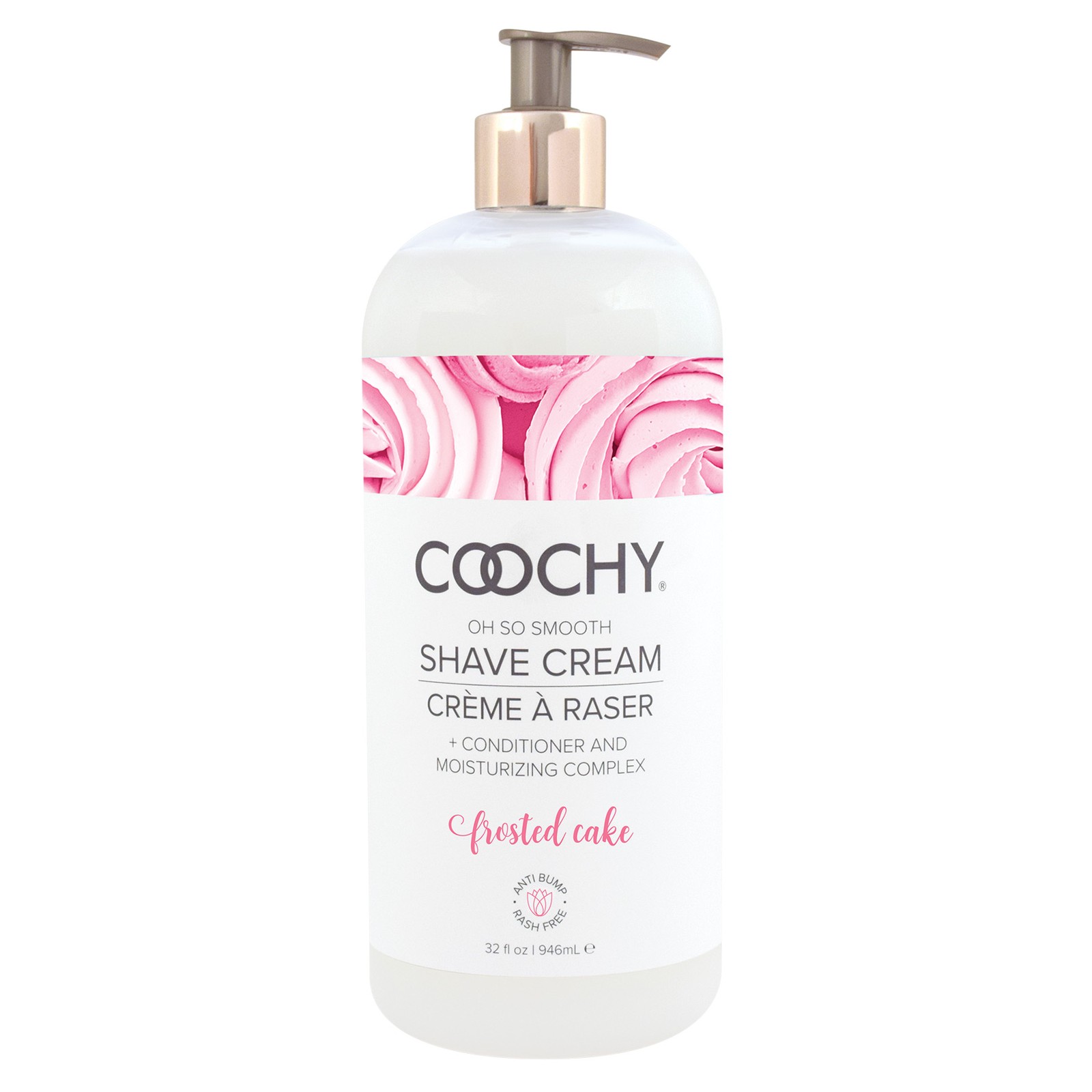 COOCHY 32 oz Frosted Cake Shave Cream for Irritation-Free Shaving