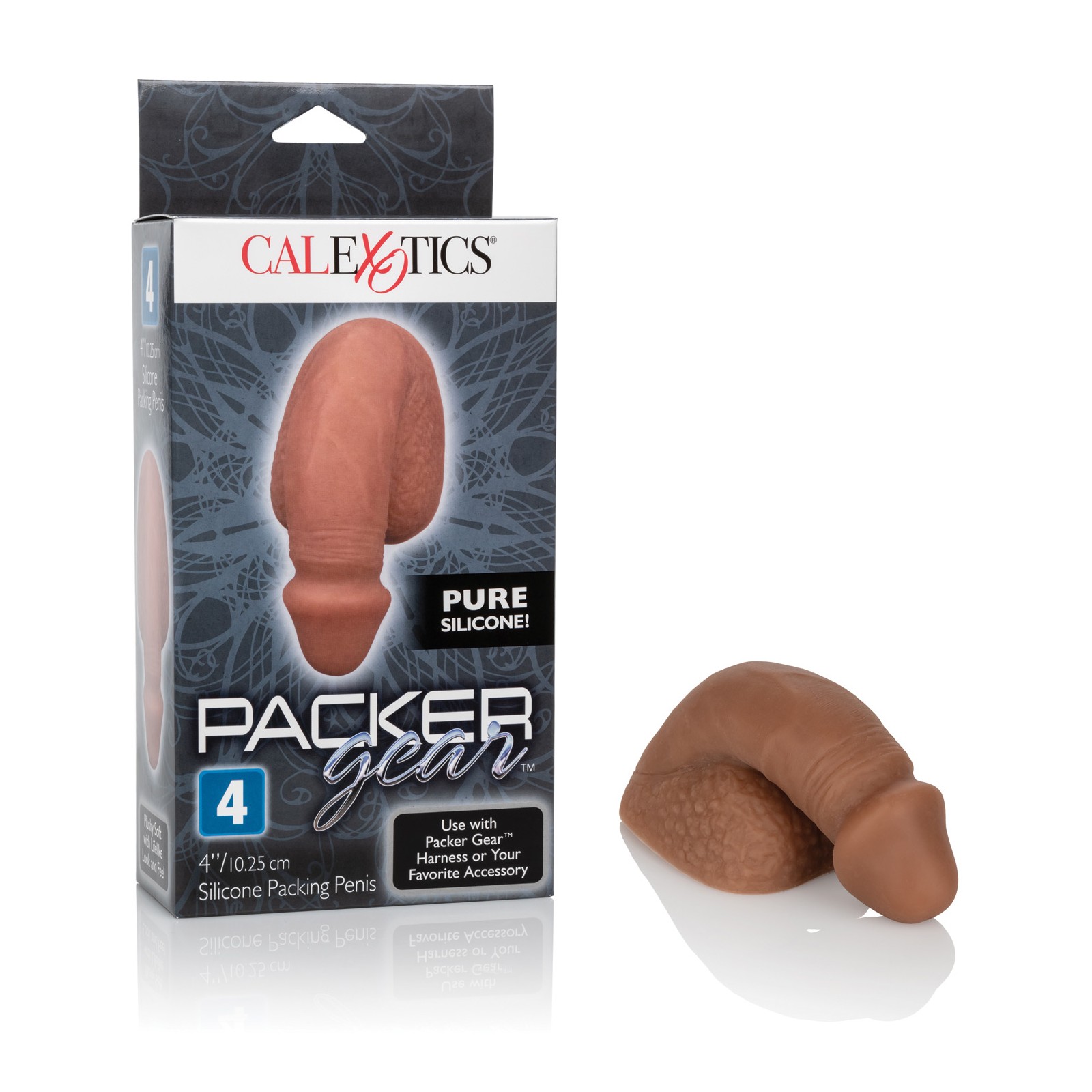 Packer Gear 4-Inch Silicone Packing Penis in Brown