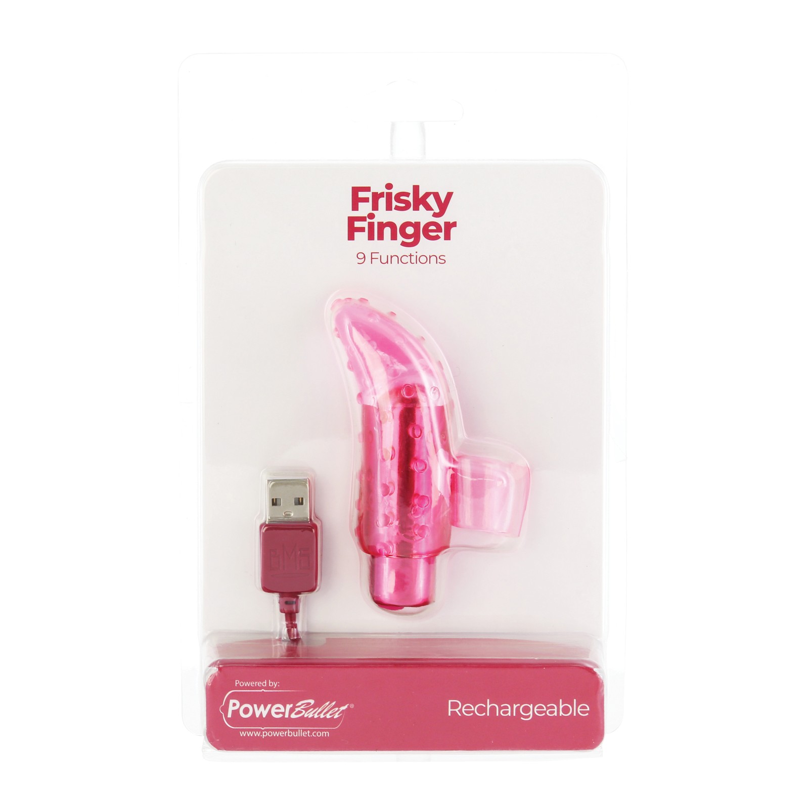 Dedo Vibrante Recargable Frisky Rosa