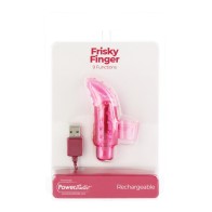 Dedo Vibrante Recargable Frisky Rosa