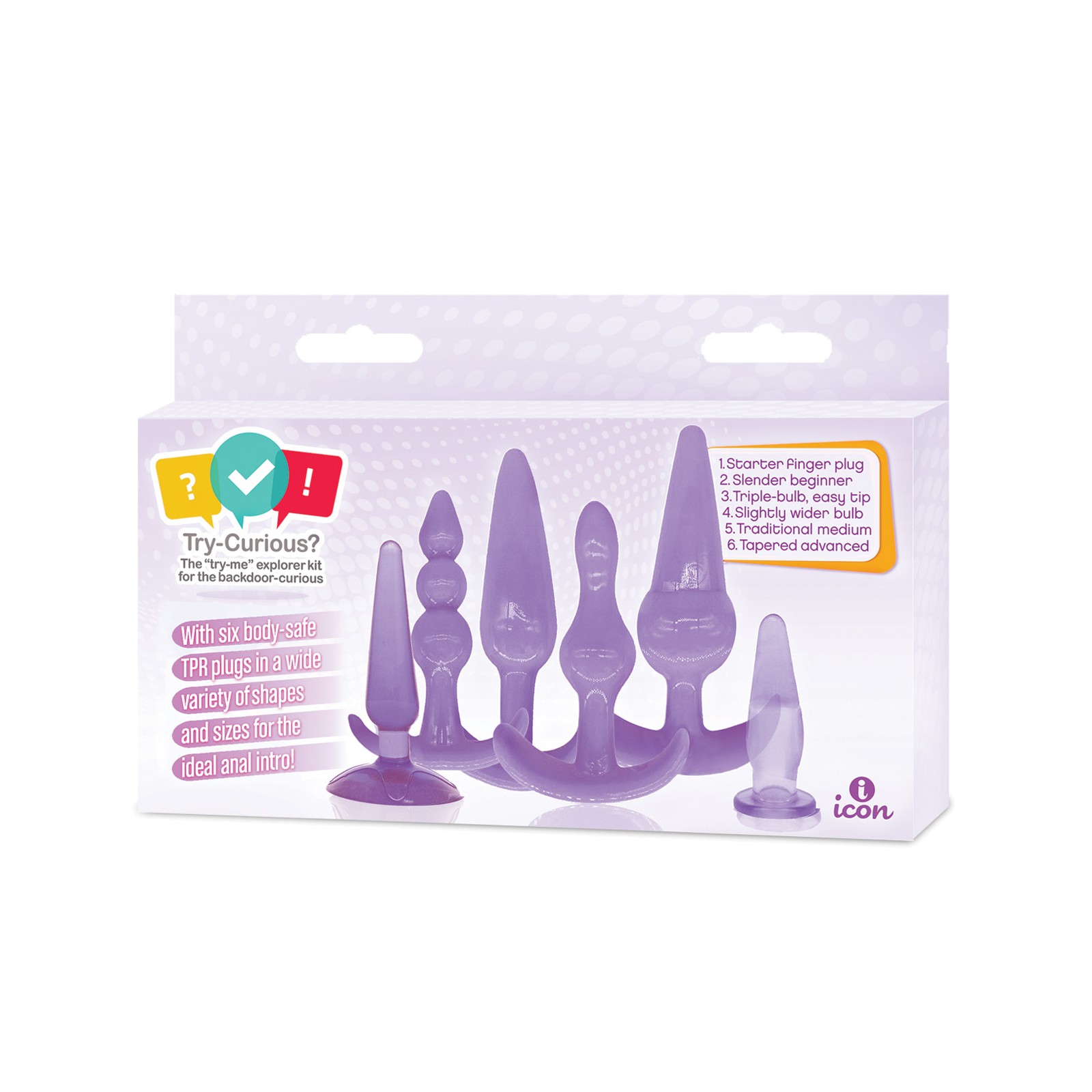 Kit de Tapones Anales Try-Curious Morado