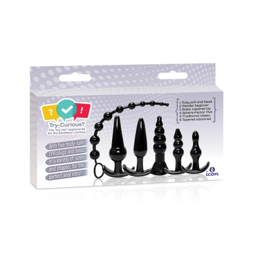 Kit de Plug Anal Try-Curious para Principiantes