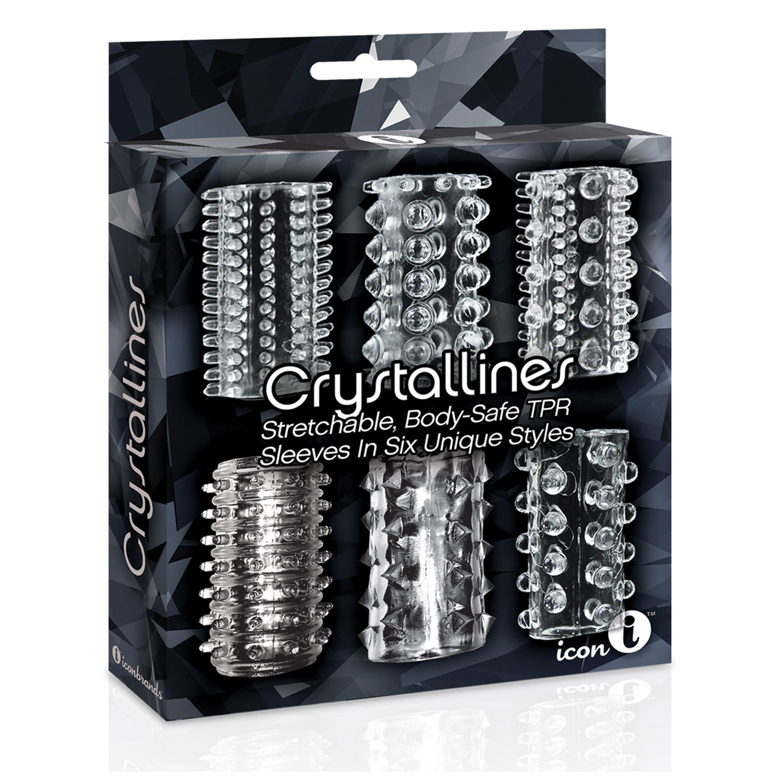 Manga de Pene Crystalline TPR 6-Pack Transparente