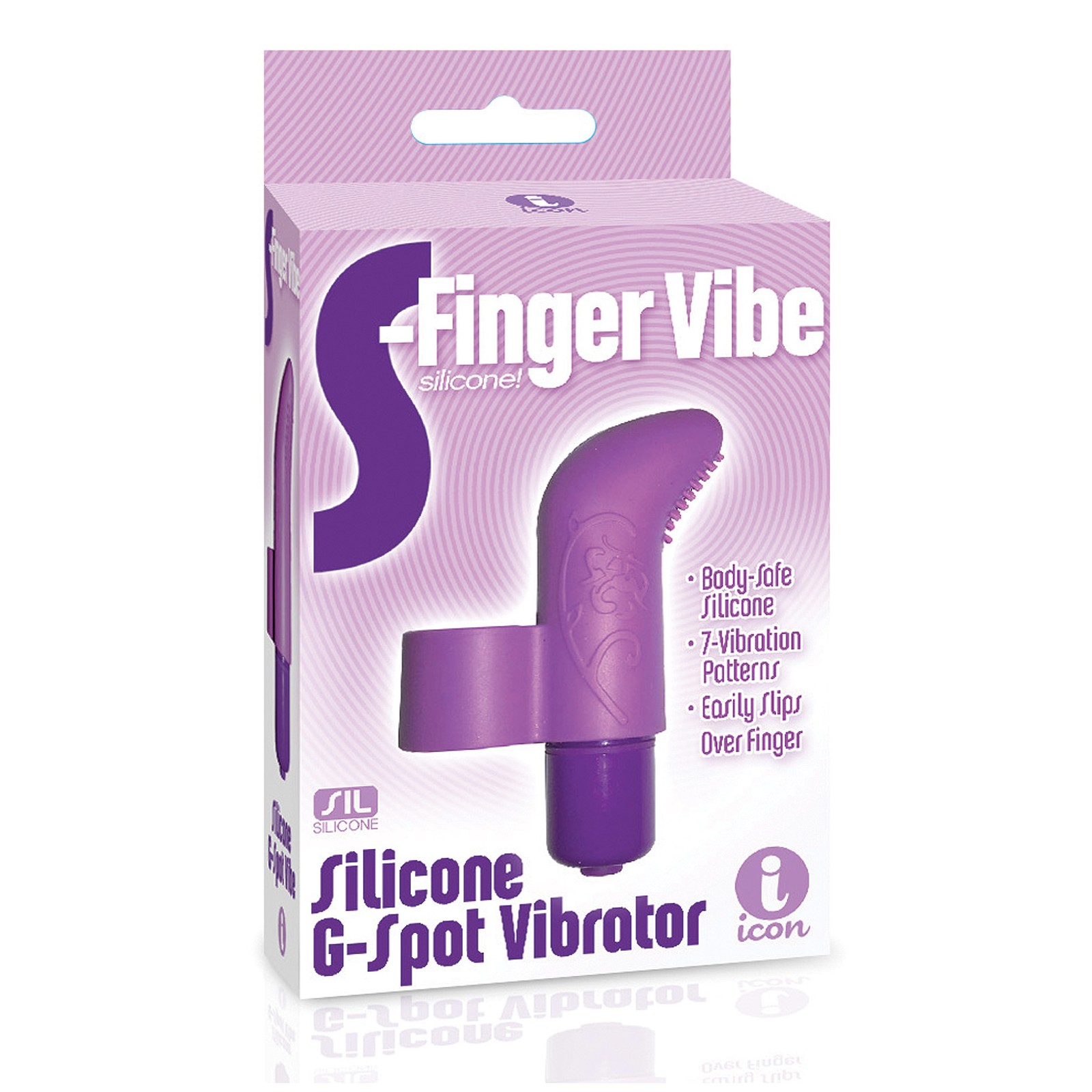 Vibrador Dedo S de 9 Pulgadas Púrpura