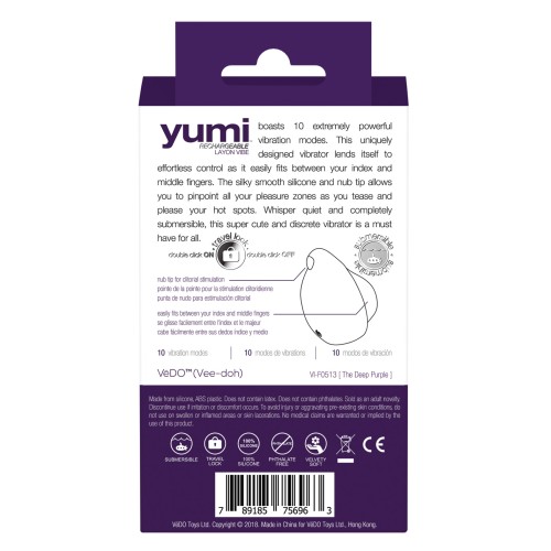 Vibrador de Dedo VeDO Yumi - Púrpura Profundo