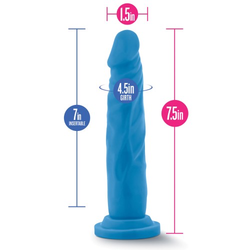 Pene Neo de Doble Densidad de 7.5 Pulgadas Azul Neón