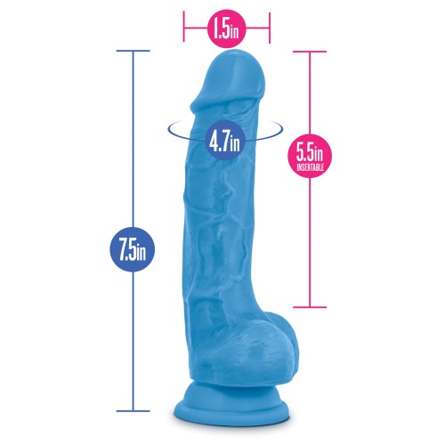 Dildo Blush Neo de 7.5" Azul Neón