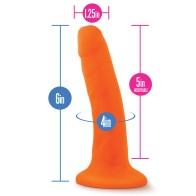 Dildo Blush Neo Densidad Doble de 6" - Naranja Neón