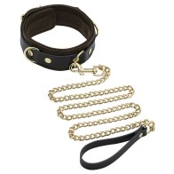 Set Collar y Correa Spartacus de Cuero Marrón