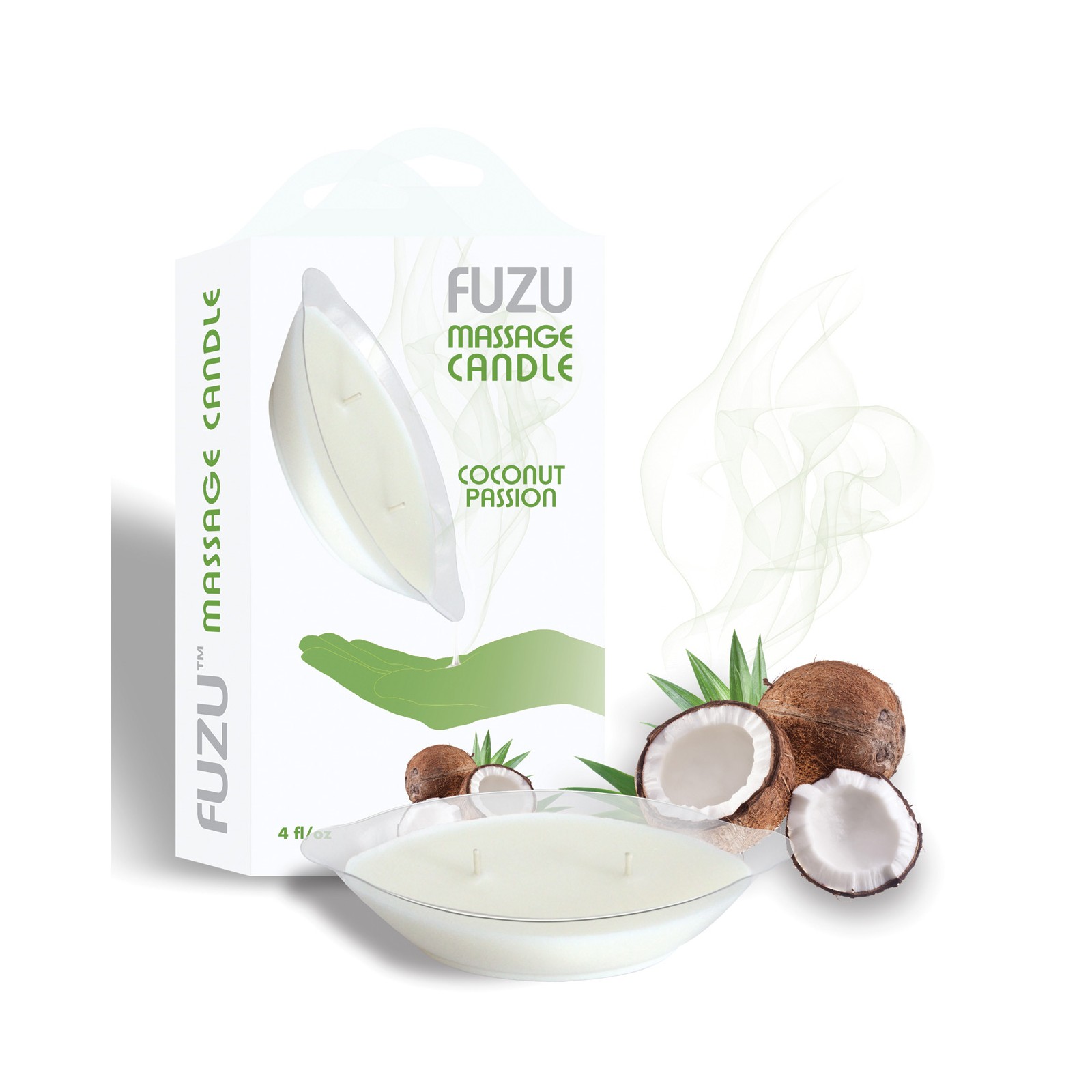 Fuzu Coconut Passion Massage Candle 4 oz