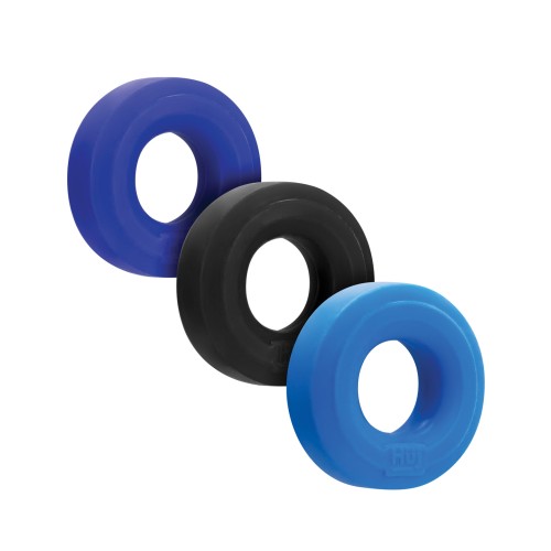 Hunky Junk C Ring Multi Pack - Cobalt - Enhance Pleasure