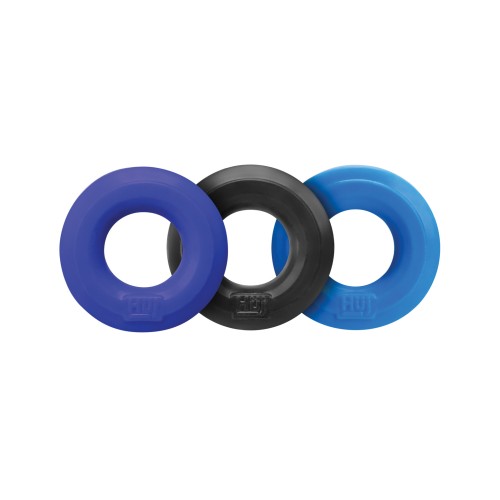 Hunky Junk C Ring Multi Pack - Cobalt - Enhance Pleasure