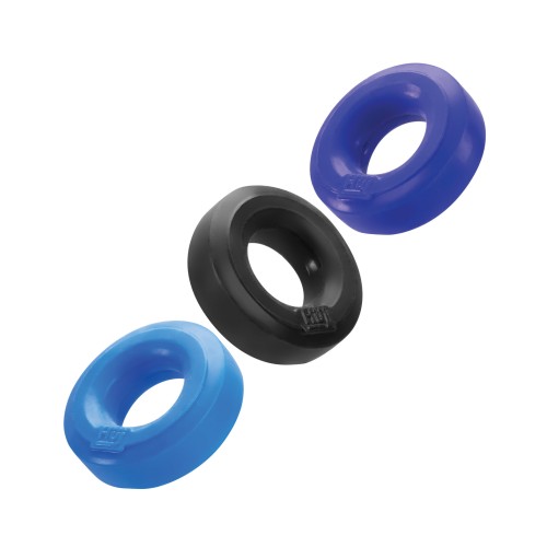 Hunky Junk C Ring Multi Pack - Cobalt - Enhance Pleasure