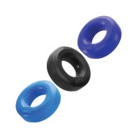 Hunky Junk C Ring Multi Pack - Cobalt - Enhance Pleasure