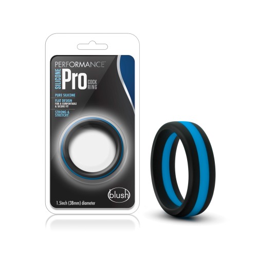 Anillo para el Pene Blush Performance Silicone Go Pro Negro Azul