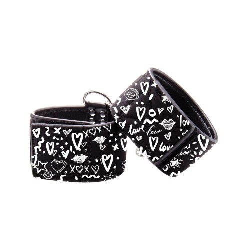 Fashion Printed Hand Cuffs for Stylish Bondage Play