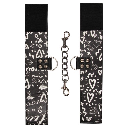 Fashion Printed Hand Cuffs for Stylish Bondage Play