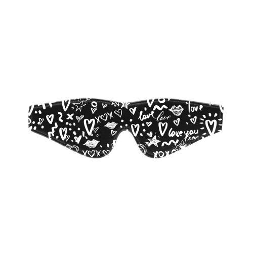 Black Fashion Printed Eye Mask for Romantic Play