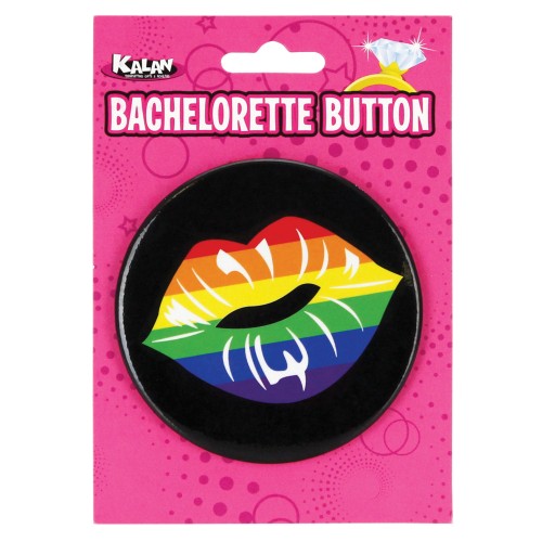 3 Inch Rainbow Lips Button