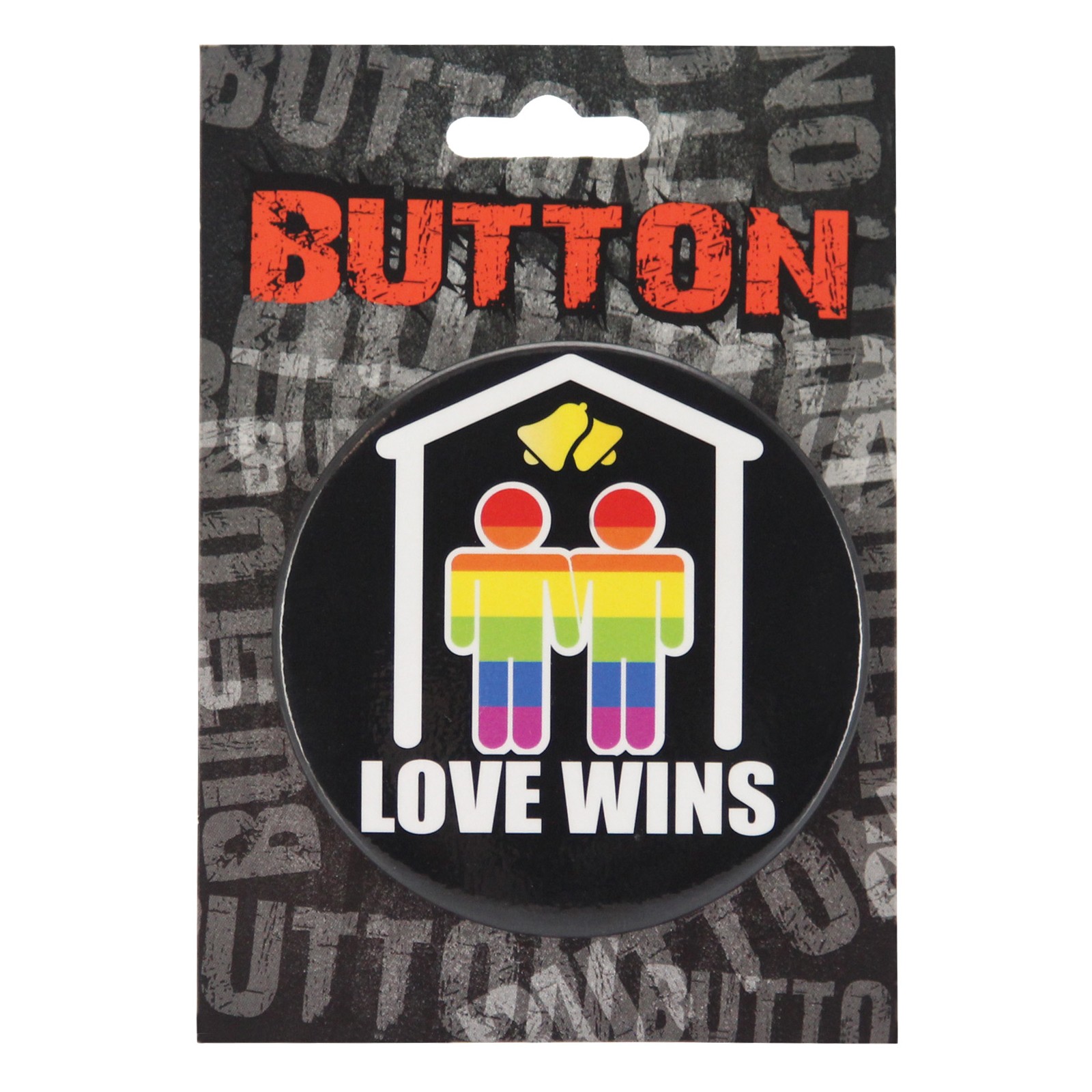 3 Inch Button Men Love Wins