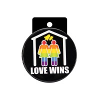 3 Inch Button Female Love Wins - Explore New Sensations