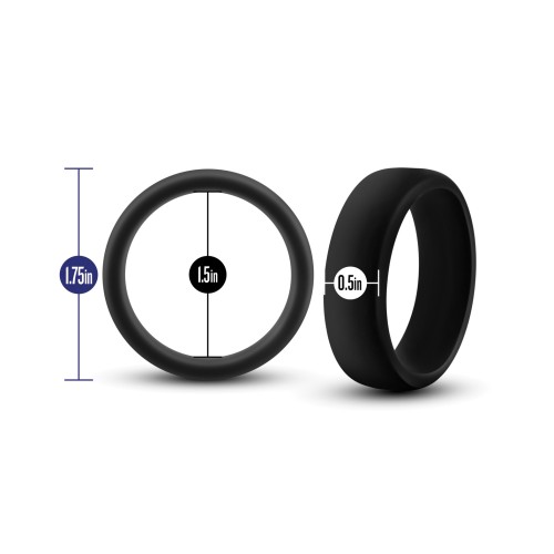 Blush Performance Silicone Go Pro Cock Ring Black - Enhance Pleasure