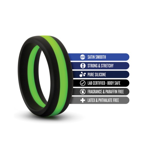 Blush Performance Silicone Cock Ring Black/Green