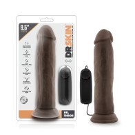 Blush Dr. Skin 9.5 Inch Vibrating Cock with Suction Cup Chocolate