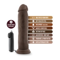 Blush Dr. Skin 9.5 Inch Vibrating Cock with Suction Cup Chocolate