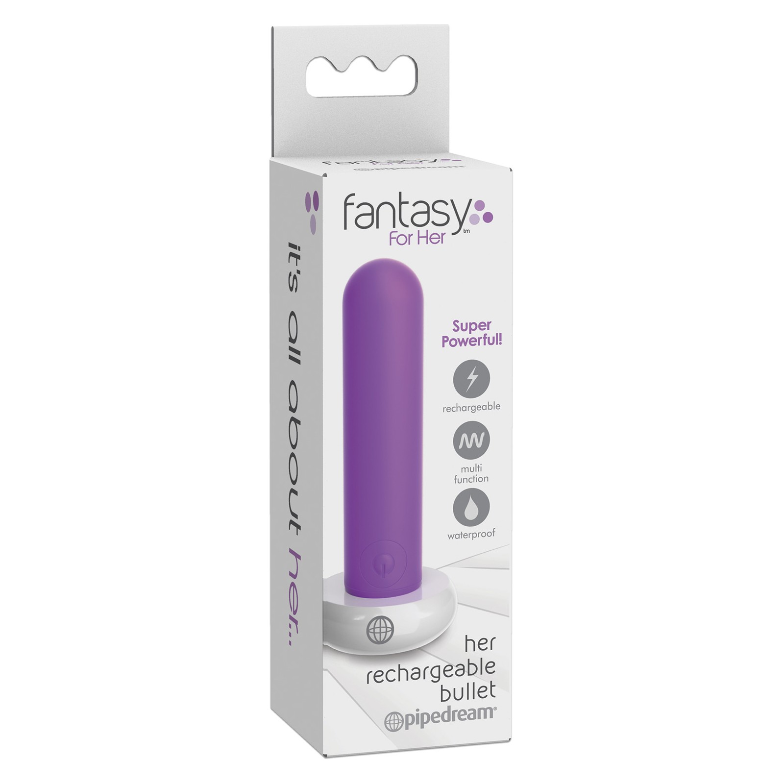 Fantasía para Ella Vibrador Bullet Recargable en Morado