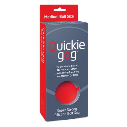 Ball Gag Quickie Mediano - Rojo