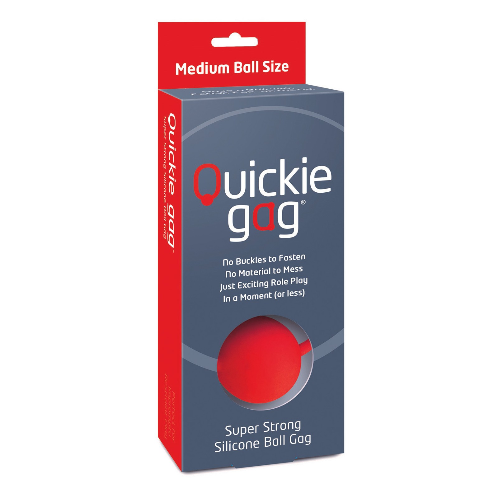 Ball Gag Quickie Mediano - Rojo