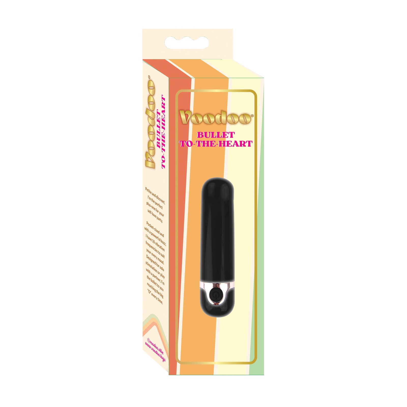 Voodoo Heart Bullet 10X Wireless Black - Powerful Pleasure