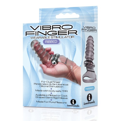 The 9's Vibrofinger Ribbed Finger Massager