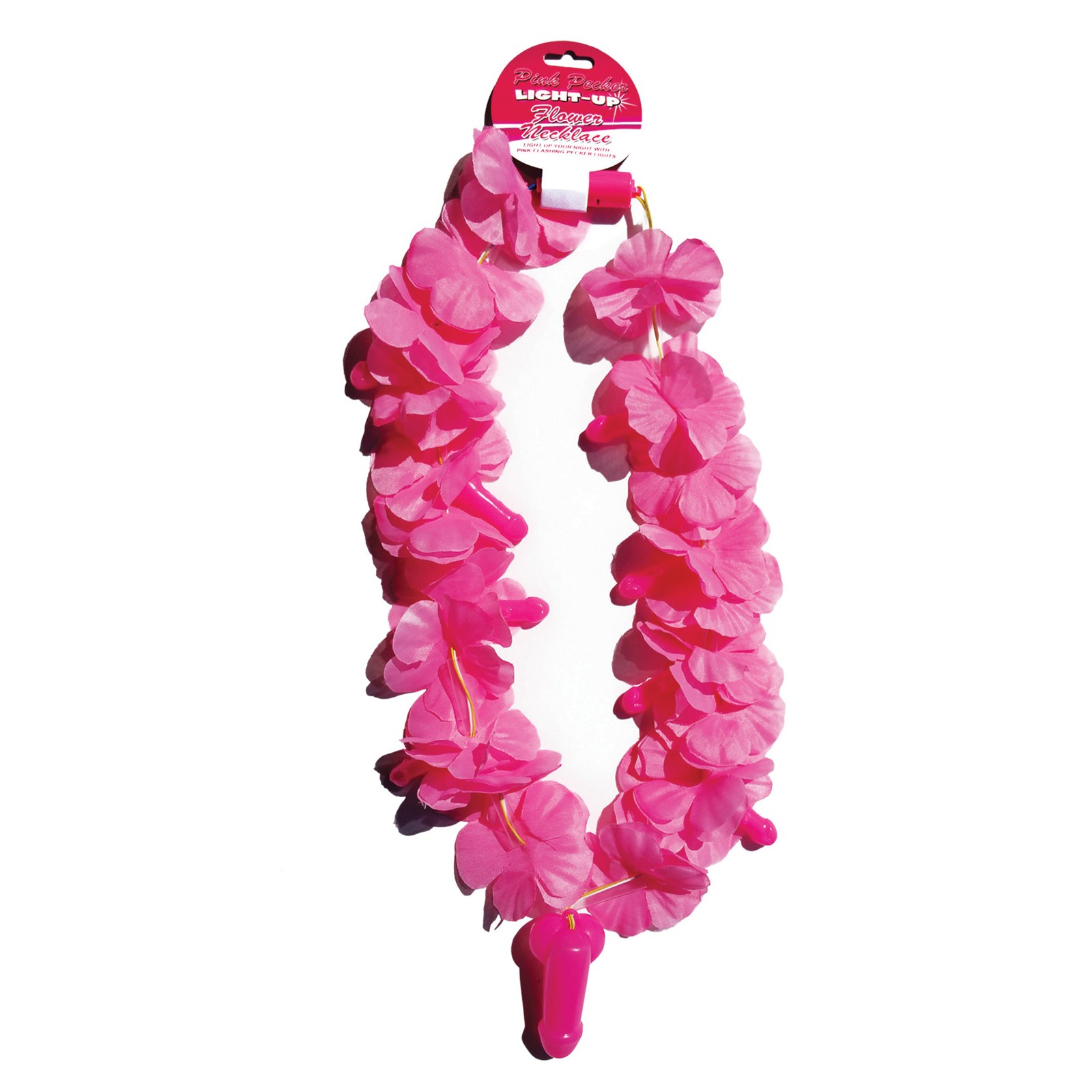 Collar Pecker de Flor que Ilumina Rosa