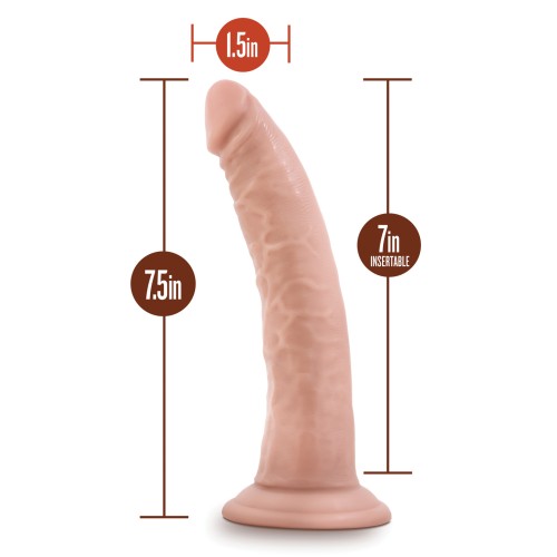 Dildo Realista Dr. Skin 7" con Base de Succión - Vainilla