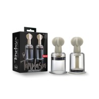 Blush Temptasia Clit & Nipple Large Twist Suckers - Clear Set of 2