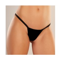 Adore Black Wetlook Crotchless Panty