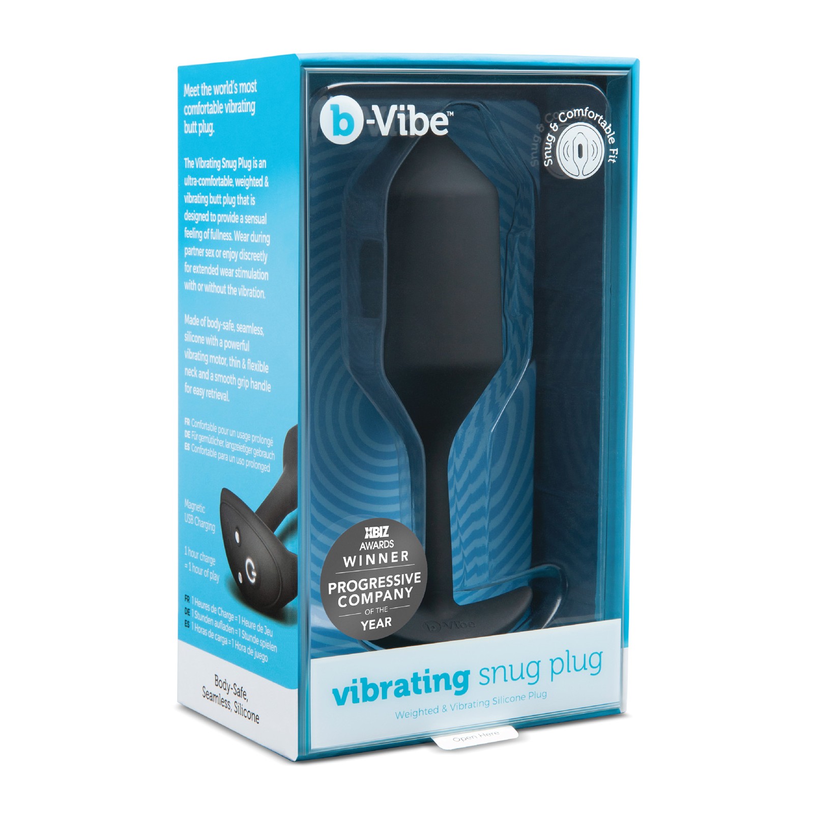 Plug XL Vibrante y Ponderado Snug b-Vibe para Placer