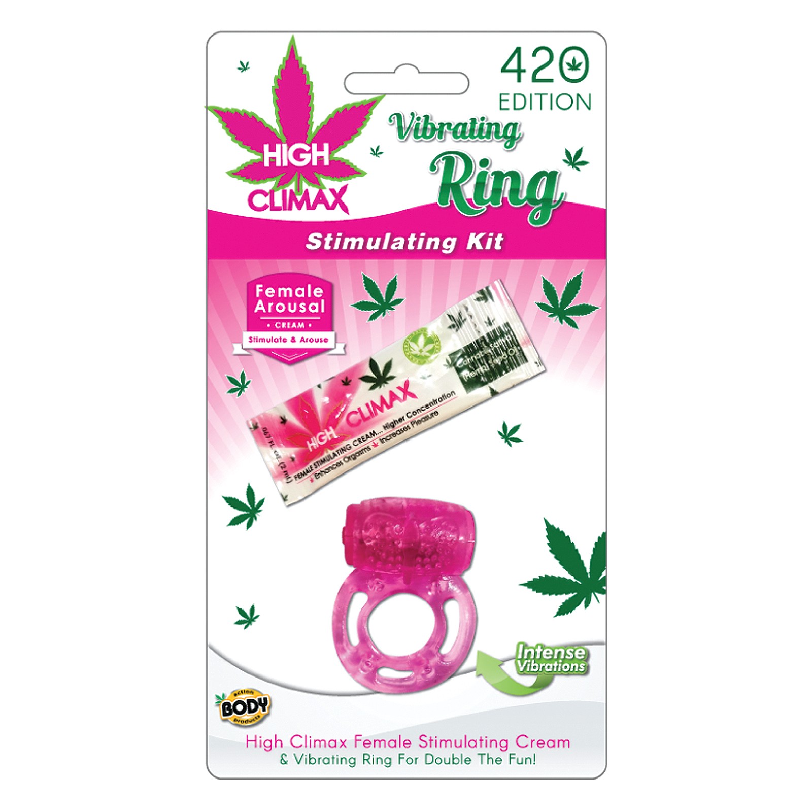 High Climax Vibrating Ring & Hemp Seed Oil Stimulating Kit